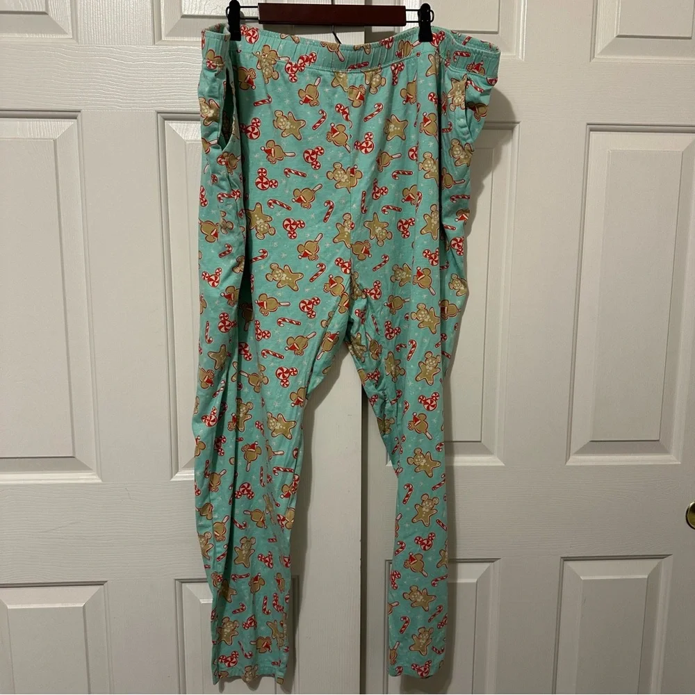 Disney Holiday Treats Pajama Bottoms Women’s 3X Mickey Mouse Christmas Lounge PJ - Picture 1 of 5
